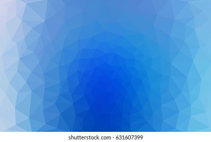 Light BLUE vector polygonal illustration, which consist of triangles. Triangular pattern for your business design. Geometric background in Origami style with gradient. 
