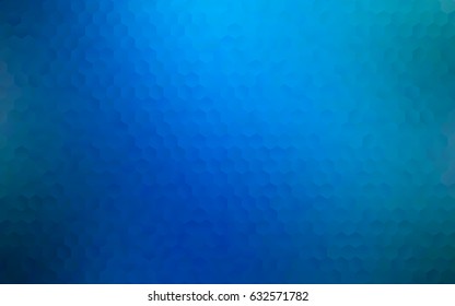Light BLUE vector polygonal illustration, which consist of hexagons. Hexagonal design for your business. Creative geometric background in Origami style with gradient