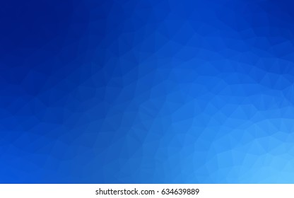 Light BLUE vector polygonal illustration, which consist of triangles. Triangular pattern for your business design. Geometric background in Origami style with gradient. 