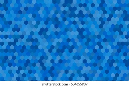 Light BLUE vector polygonal illustration, which consist of hexagons. Hexagonal design for your business. Creative geometric background in Origami style with gradient