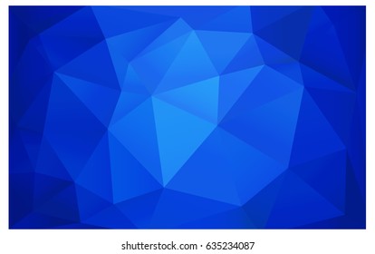 Light BLUE vector polygonal illustration, which consist of triangles. Triangular pattern for your business design. Geometric background in Origami style with gradient. 