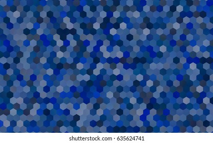 Light BLUE vector polygonal illustration, which consist of hexagons. Hexagonal pattern for your business design. Geometric background in Origami style with gradient. 