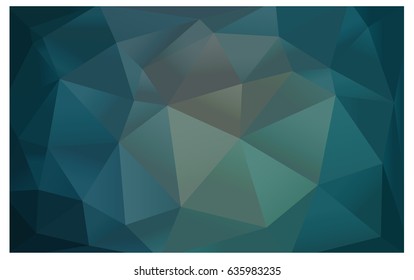 Light BLUE vector polygonal illustration, which consist of triangles. Triangular design for your business. Creative geometric background in Origami style with gradient