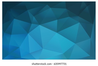 Light BLUE vector polygonal illustration, which consist of triangles. Triangular design for your business. Creative geometric background in Origami style with gradient