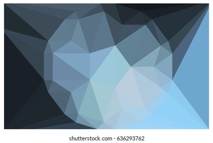 Light BLUE vector polygonal illustration, which consist of triangles with a gemstone in center. Triangular design of a huge diamond for your business. Creative geometric background of gems.