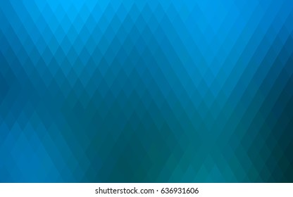 Light BLUE vector polygonal illustration, which consist of rectangles. Rectangular pattern for your business design. Geometric background in Origami style with gradient. 