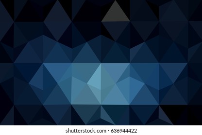 Light BLUE vector polygonal illustration, which consist of triangles. Triangular pattern for your business design. Geometric background in Origami style with gradient. 