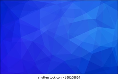 Light BLUE vector polygonal illustration, which consist of triangles. Triangular design for your business. Creative geometric background in Origami style with gradient