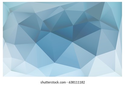 Light BLUE vector polygonal illustration, which consist of triangles. Triangular pattern for your business design. Geometric background in Origami style with gradient. 