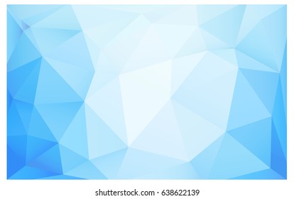 Light BLUE vector polygonal illustration, which consist of triangles. Triangular design for your business. Creative geometric background in Origami style with gradient