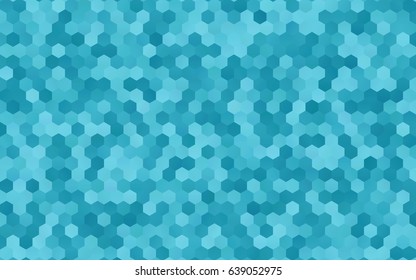 Light BLUE vector polygonal illustration, which consist of hexagons. Hexagonal pattern for your business design. Geometric background in Origami style with gradient. 