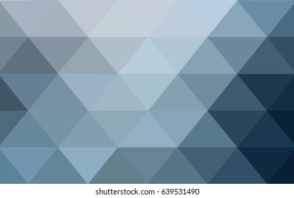 Light BLUE vector polygonal illustration, which consist of triangles. Triangular pattern for your business design. Geometric background in Origami style with gradient. 
