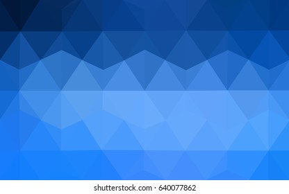 Light BLUE vector polygonal illustration, which consist of triangles. Triangular design for your business. Creative geometric background in Origami style with gradient