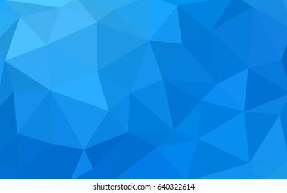 Light BLUE vector polygonal illustration, which consist of triangles. Triangular pattern for your business design. Geometric background in Origami style with gradient. 