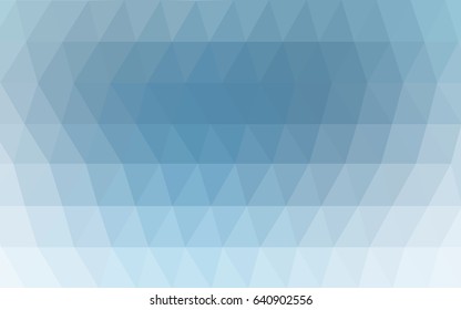 Light BLUE vector polygonal illustration, which consist of triangles. Triangular pattern for your business design. Geometric background in Origami style with gradient. 