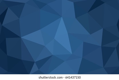 Light BLUE vector polygonal illustration, which consist of triangles. Triangular pattern for your business design. Geometric background in Origami style with gradient. 
