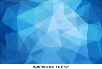 Ilustração poligonal do vetor AZUL claro, que consiste em triângulos. Padrão triangular para o design de sua empresa. Fundo geométrico no estilo Origami com gradiente. 