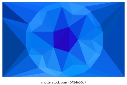 Light BLUE vector polygonal illustration, which consist of triangles with a gemstone in center. Triangular design of a huge diamond for your business. Creative geometric background of gems.