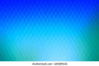 Light BLUE vector polygonal illustration, which consist of rectangles. Rectangular pattern for your business design. Geometric background in Origami style with gradient. 