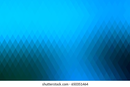 Light BLUE vector polygonal illustration, which consist of rectangles. Rectangular pattern for your business design. Geometric background in Origami style with gradient. 