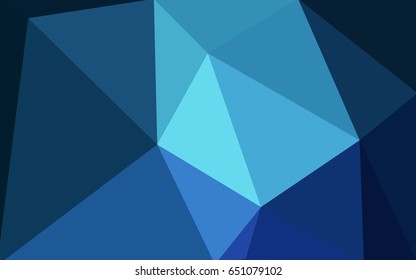 Light BLUE vector polygonal illustration, which consist of triangles. Triangular design for your business. Creative geometric background in Origami style with gradient