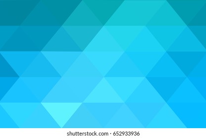 Light BLUE vector polygonal illustration, which consist of triangles. Triangular design for your business. Creative geometric background in Origami style with gradient
