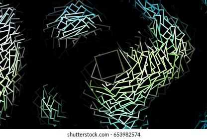 Light BLUE vector polygonal illustration, which consist of rectangles. Rectangular pattern for your business design. Geometric background in Origami style with gradient. 