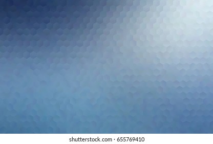Light BLUE vector polygonal illustration, which consist of hexagons. Hexagonal design for your business. Creative geometric background in Origami style with gradient