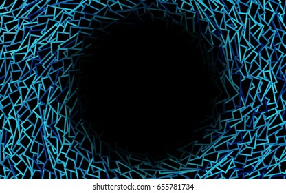 Light BLUE vector polygonal illustration consisting of rectangles. Rectangular design for your business. Creative geometric background in origami style with gradient.
