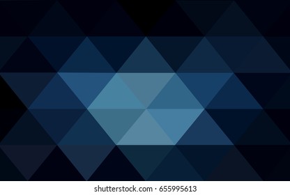 Light BLUE vector polygonal illustration, which consist of triangles. Triangular pattern for your business design. Geometric background in Origami style with gradient. 