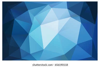 Light BLUE vector polygonal illustration, which consist of triangles. Triangular design for your business. Creative geometric background in Origami style with gradient