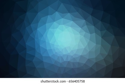 Light BLUE vector polygonal illustration, which consist of triangles. Triangular pattern for your business design. Geometric background in Origami style with gradient. 