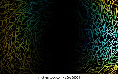 Light BLUE vector polygonal illustration consisting of rectangles. Rectangular design for your business. Creative geometric background in origami style with gradient.