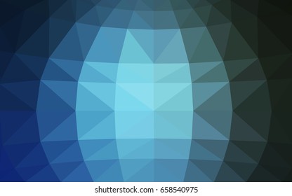 Light BLUE vector polygonal illustration, which consist of triangles. Triangular design for your business. Creative geometric background in Origami style with gradient