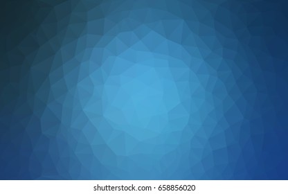 Light BLUE vector polygonal illustration, which consist of triangles. Triangular pattern for your business design. Geometric background in Origami style with gradient. 