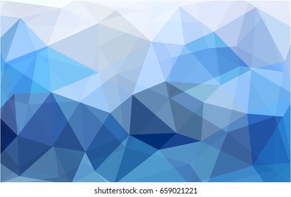 Light BLUE vector polygonal illustration, which consist of triangles. Triangular design for your business. Creative geometric background in Origami style with gradient