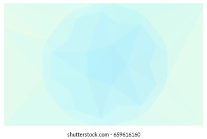 Light BLUE vector polygonal illustration, which consist of triangles with a gemstone in center. Triangular design of a huge diamond for your business. Creative geometric background of gems.