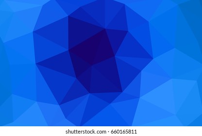 Light BLUE vector polygonal illustration, which consist of triangles. Triangular design for your business. Creative geometric background in Origami style with gradient