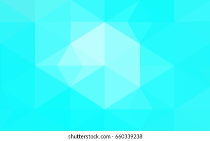 Light BLUE vector polygonal illustration, which consist of triangles. Triangular design for your business. Creative geometric background in Origami style with gradient