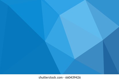 Light BLUE vector polygonal illustration, which consist of triangles. Triangular pattern for your business design. Geometric background in Origami style with gradient. 