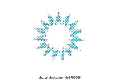 Light BLUE vector polygonal illustration, which consist of hexagons. Hexagonal design for your business. Creative geometric background in Origami style with gradient
