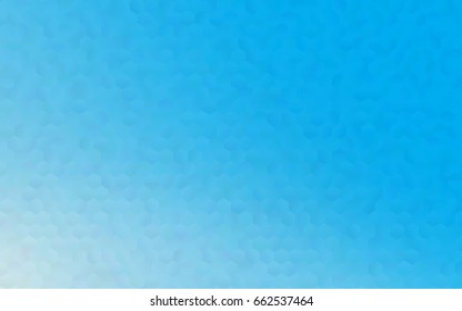 Light BLUE vector polygonal illustration, which consist of hexagons. Hexagonal pattern for your business design. Geometric background in Origami style with gradient. 