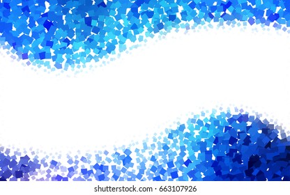 Light BLUE vector polygonal illustration consisting of rectangles. Rectangular design for your business. Creative geometric background in origami style with gradient.