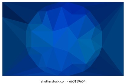 Light BLUE vector polygonal illustration, which consist of triangles with a gemstone in center. Triangular design of a huge diamond for your business. Creative geometric background of gems.