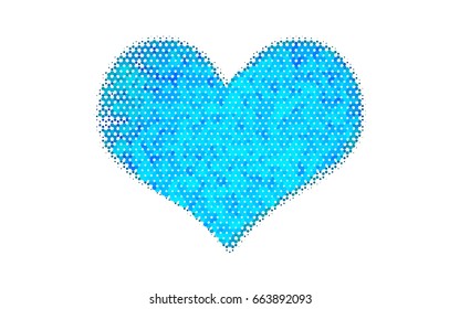 Light BLUE vector polygonal illustration, which consist of hexagons. Hexagonal pattern for your business design. Geometric background in Origami style with gradient. 