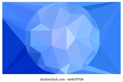 Light BLUE vector polygonal illustration, which consist of triangles with a gemstone in center. Triangular design of a huge diamond for your business. Creative geometric background of gems.