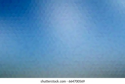 Light BLUE vector polygonal illustration, which consist of hexagons. Hexagonal pattern for your business design. Geometric background in Origami style with gradient. 