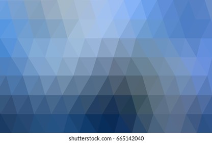Light BLUE vector polygonal illustration, which consist of triangles. Triangular pattern for your business design. Geometric background in Origami style with gradient. 