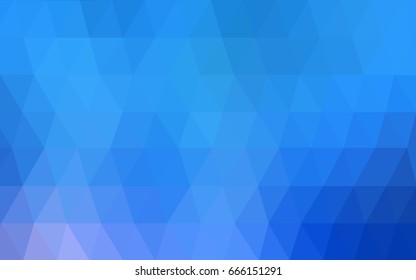 Light BLUE vector polygonal illustration, which consist of triangles. Triangular pattern for your business design. Geometric background in Origami style with gradient. 