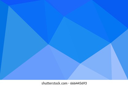 Light BLUE vector polygonal illustration, which consist of triangles. Triangular design for your business. Creative geometric background in Origami style with gradient